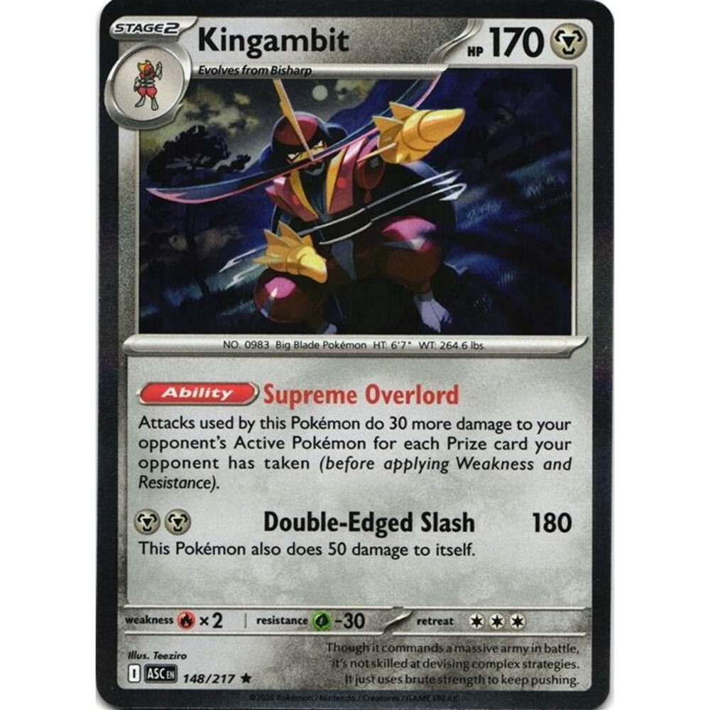 Kingambit holo #148 Pokemon Ascended Heroes
